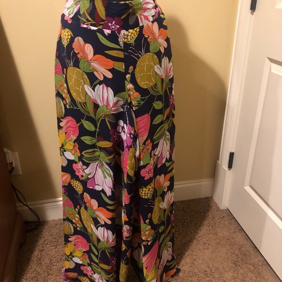 New w/o tags Trina Turk Silk Flare Pants size S - Picture 3 of 9
